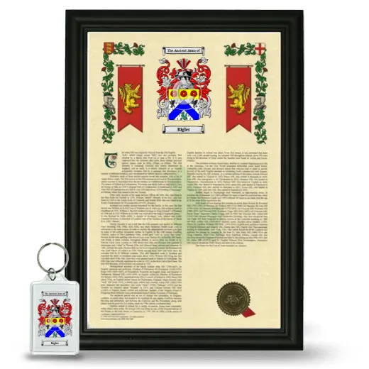 Rigler Framed Armorial History and Keychain - Black