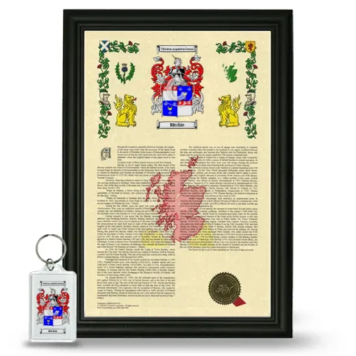 Ritchie Framed Armorial History and Keychain - Black