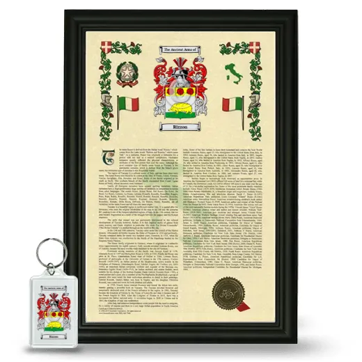 Rizzon Framed Armorial History and Keychain - Black