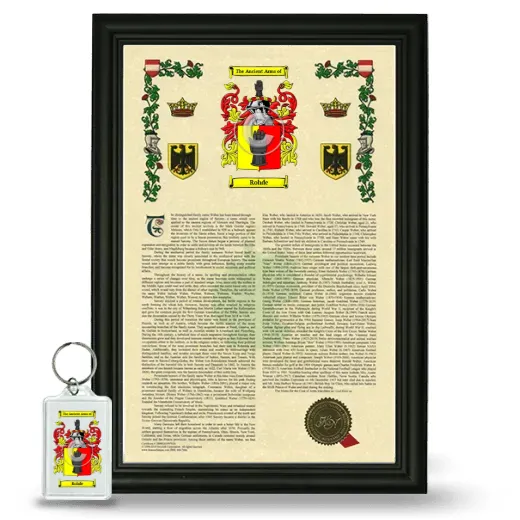 Rohde Framed Armorial History and Keychain - Black