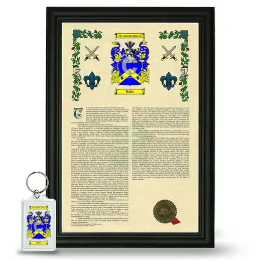 Rolet Framed Armorial History and Keychain - Black