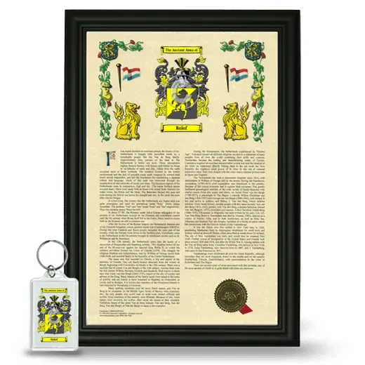 Rolof Framed Armorial History and Keychain - Black