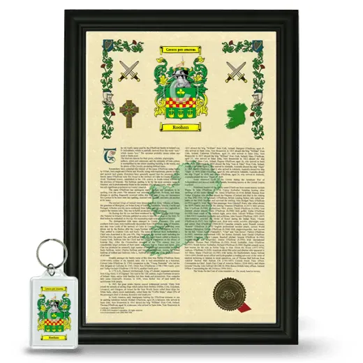 Roohan Framed Armorial History and Keychain - Black