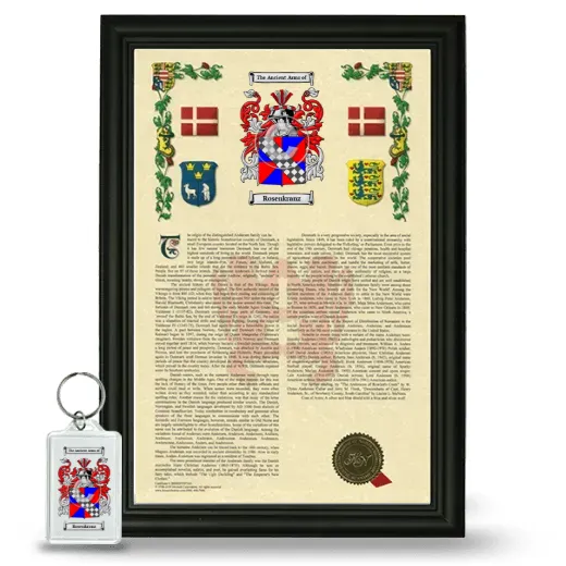 Rosenkranz Framed Armorial History and Keychain - Black