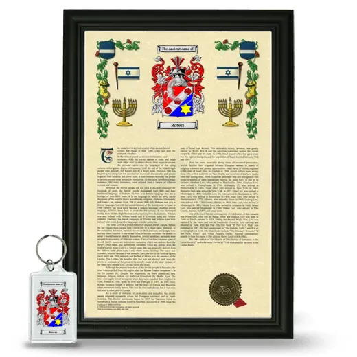 Roters Framed Armorial History and Keychain - Black