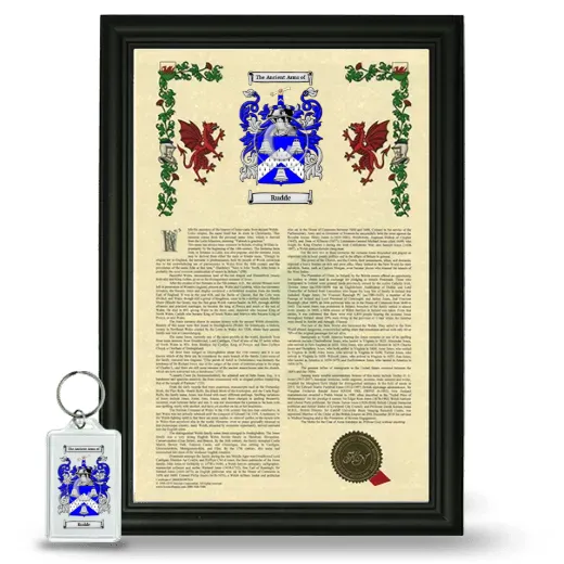Rudde Framed Armorial History and Keychain - Black