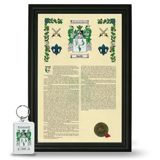 Rundle Framed Armorial History and Keychain - Black