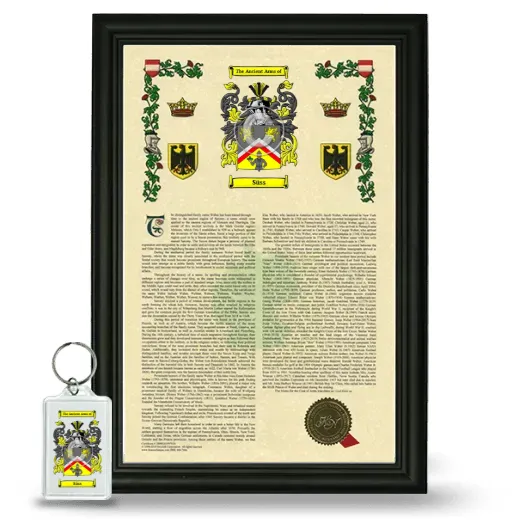 Süss Framed Armorial History and Keychain - Black