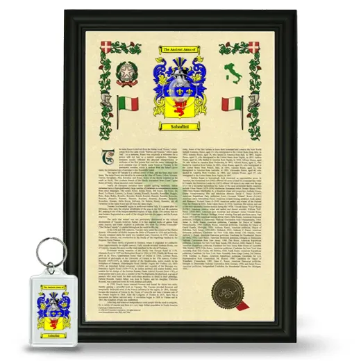 Sabadini Framed Armorial History and Keychain - Black