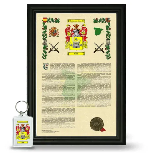 Sala Framed Armorial History and Keychain - Black