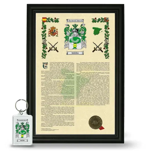 Salcidos Framed Armorial History and Keychain - Black