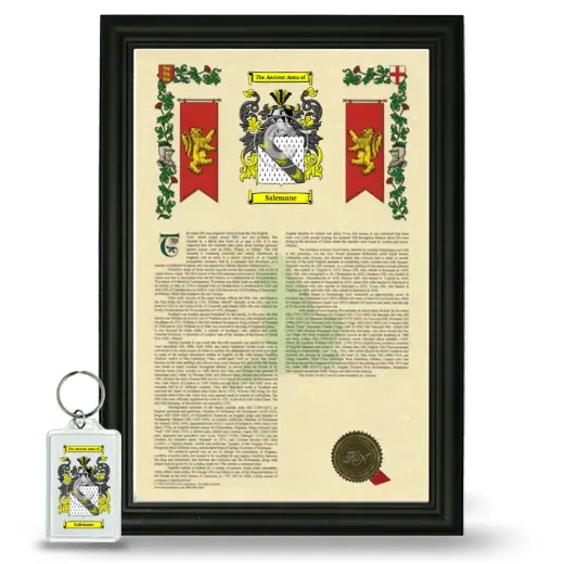 Salemane Framed Armorial History and Keychain - Black