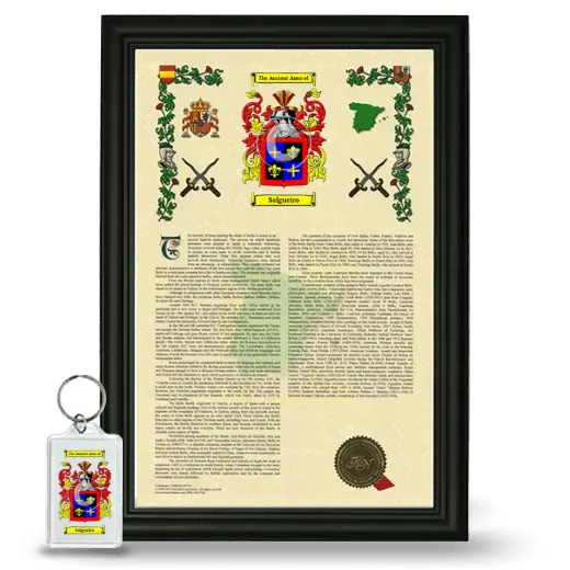 Salgueiro Framed Armorial History and Keychain - Black