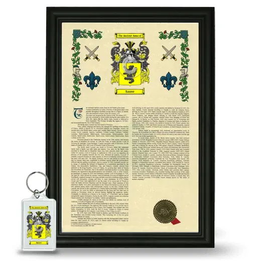 Sauve Framed Armorial History and Keychain - Black