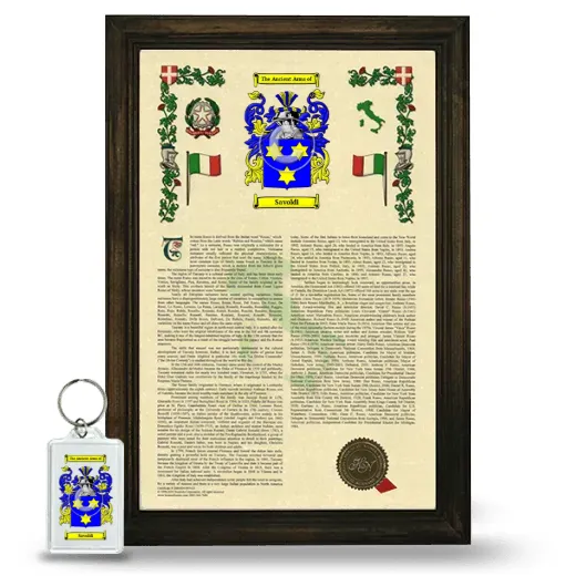 Savoldi Framed Armorial History and Keychain - Brown