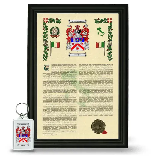 Scarpa Framed Armorial History and Keychain - Black