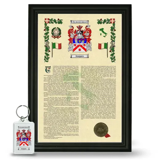 Scarpato Framed Armorial History and Keychain - Black