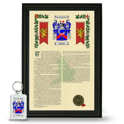 Scaywan Framed Armorial History and Keychain - Black
