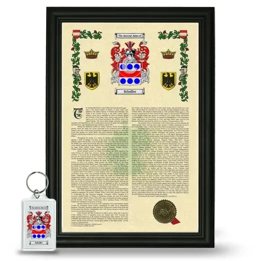 Schalles Framed Armorial History and Keychain - Black