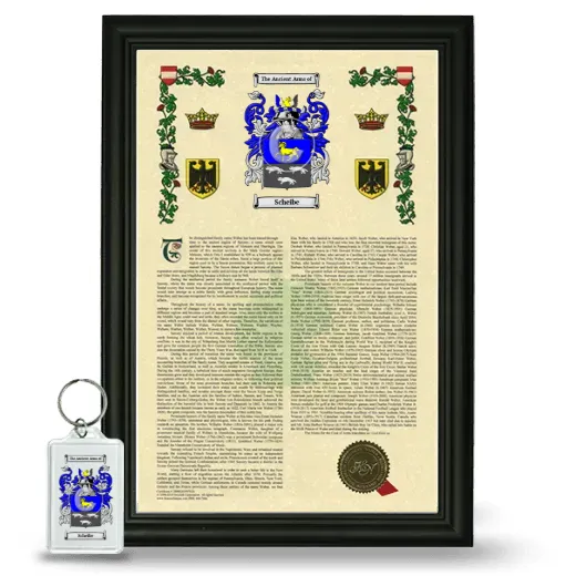 Scheibe Framed Armorial History and Keychain - Black