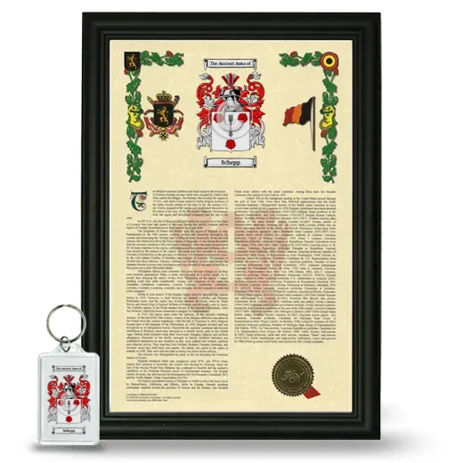 Schepp Framed Armorial History and Keychain - Black