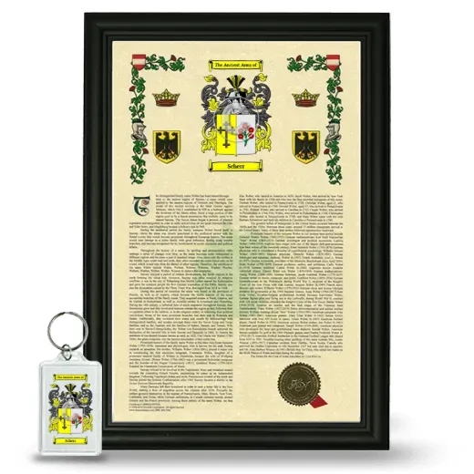Scherr Framed Armorial History and Keychain - Black