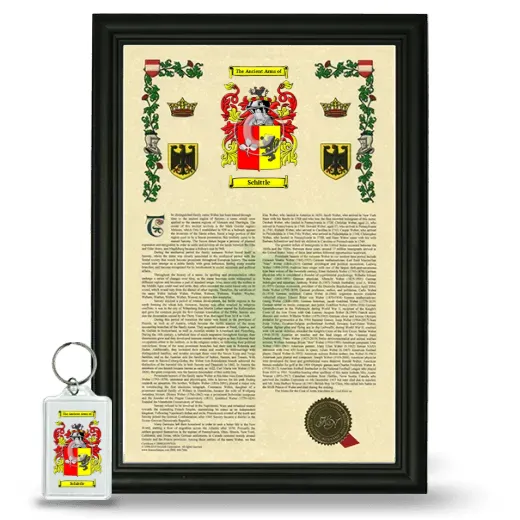 Schittle Framed Armorial History and Keychain - Black