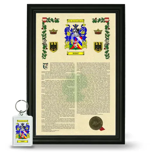 Schleif Framed Armorial History and Keychain - Black