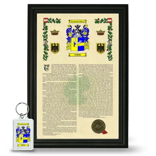 Schlein Framed Armorial History and Keychain - Black