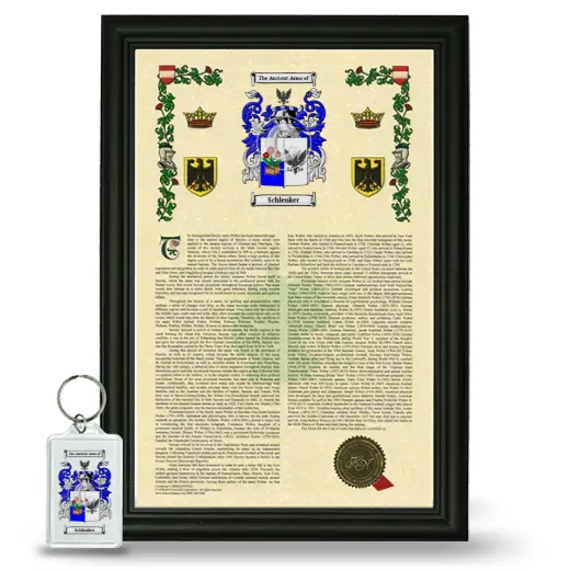 Schlenker Framed Armorial History and Keychain - Black