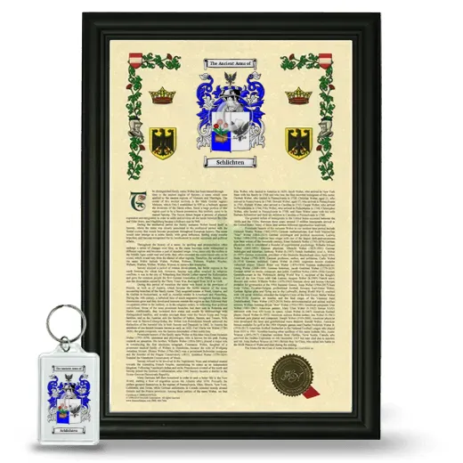 Schlichten Framed Armorial History and Keychain - Black