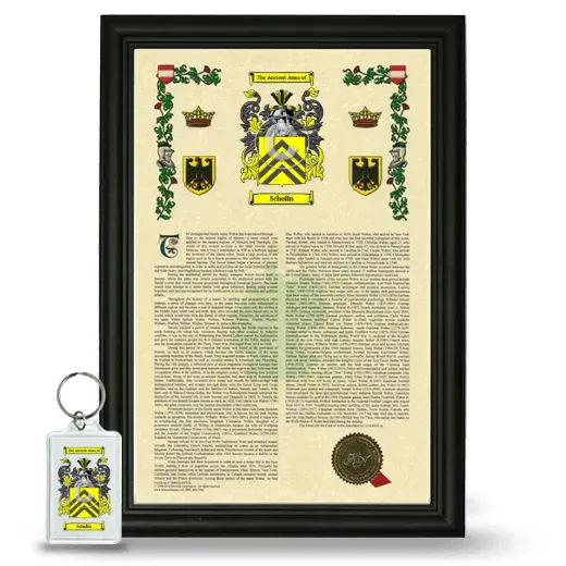 Scholin Framed Armorial History and Keychain - Black