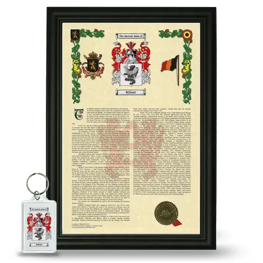Schoot Framed Armorial History and Keychain - Black