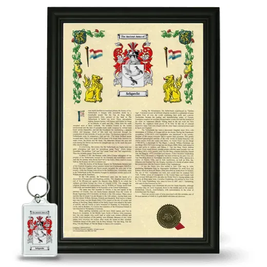 Schpecht Framed Armorial History and Keychain - Black