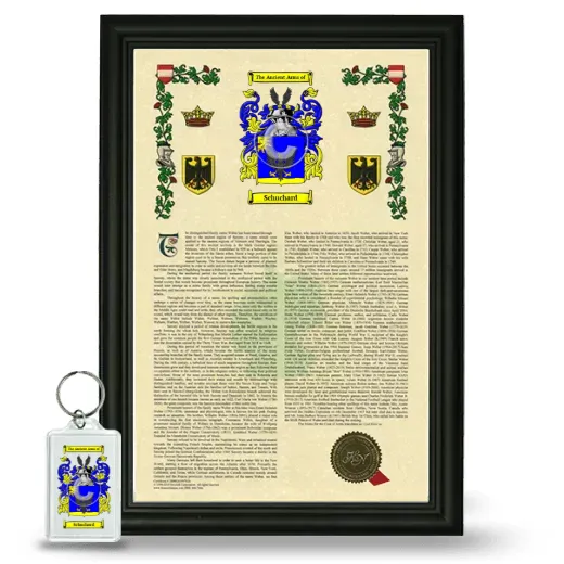 Schuchard Framed Armorial History and Keychain - Black