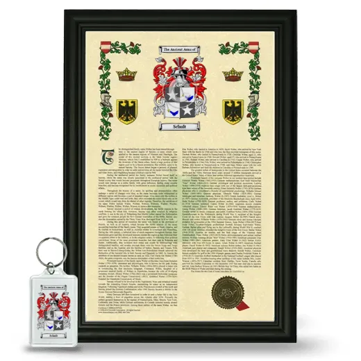 Schult Framed Armorial History and Keychain - Black