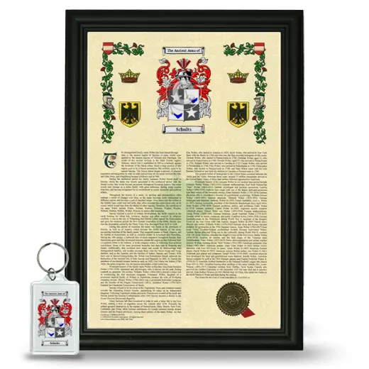 Schults Framed Armorial History and Keychain - Black