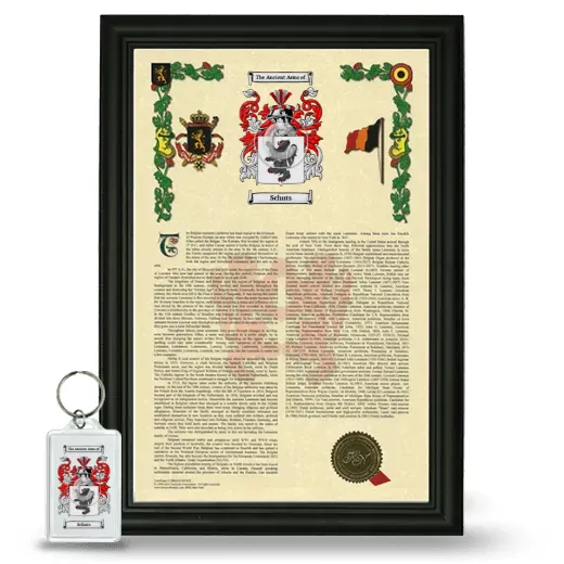 Schuts Framed Armorial History and Keychain - Black