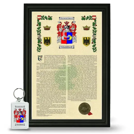 Schweickhardt Framed Armorial History and Keychain - Black