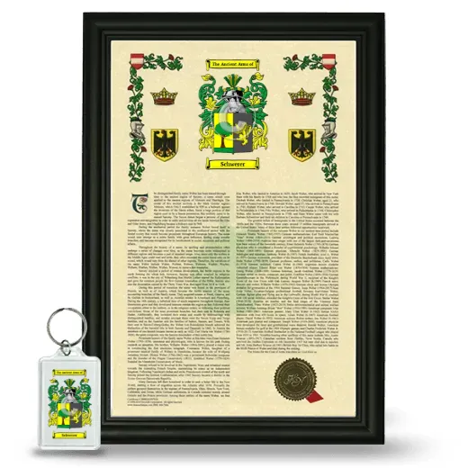 Schwerer Framed Armorial History and Keychain - Black
