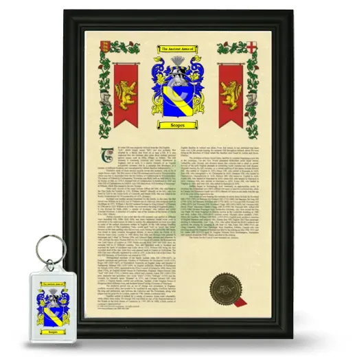 Scopes Framed Armorial History and Keychain - Black