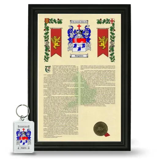 Seagreen Framed Armorial History and Keychain - Black