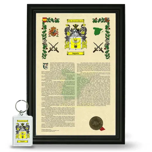 Segovia Framed Armorial History and Keychain - Black