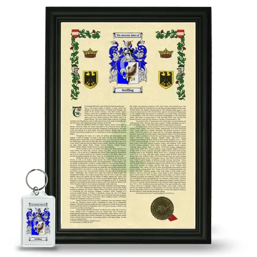Seidling Framed Armorial History and Keychain - Black