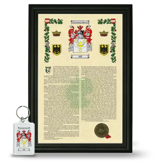 Sell Framed Armorial History and Keychain - Black