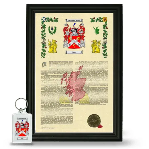 Sem Framed Armorial History and Keychain - Black