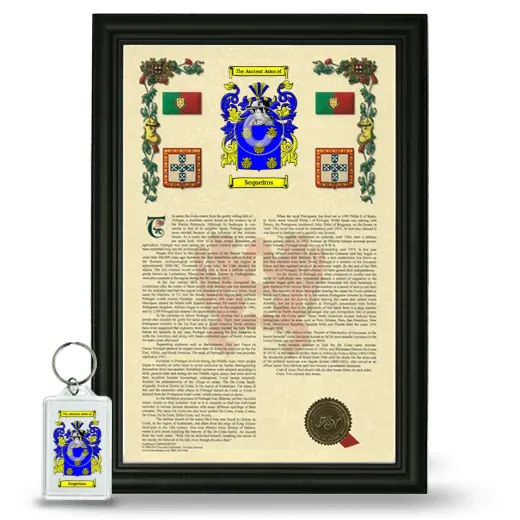 Sequeiros Framed Armorial History and Keychain - Black
