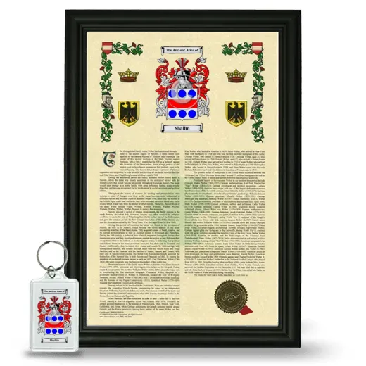 Shallin Framed Armorial History and Keychain - Black