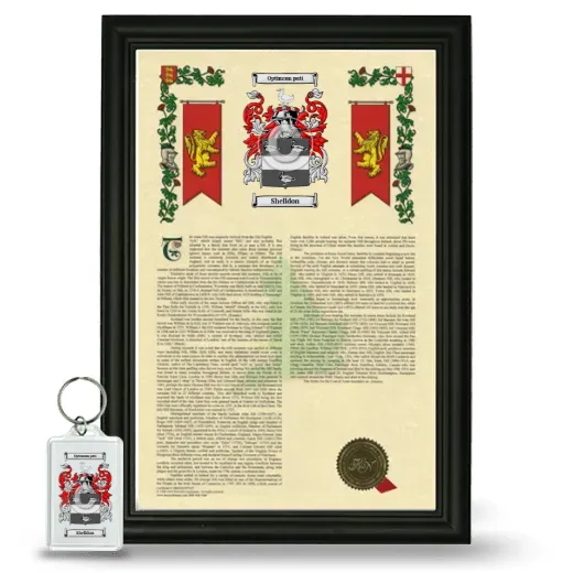 Shelldon Framed Armorial History and Keychain - Black