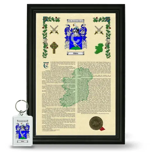 Shien Framed Armorial History and Keychain - Black